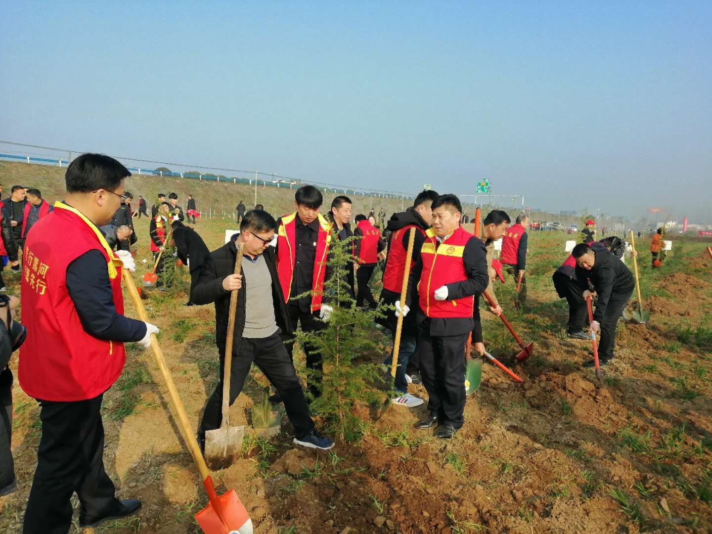 示范区开展春季义务植树活动_ag九游会(图3)